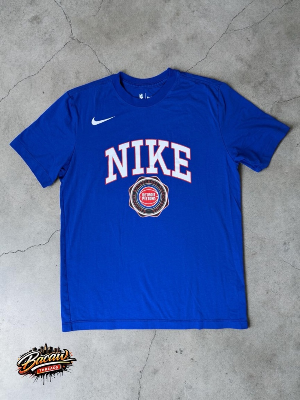 Nike NBA Detroit Pistons Royal Blue Graphic Tee